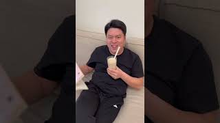 送給老爸夏天的第一杯珍珠奶茶，看來他很喜歡！ #shorts