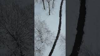 Drone View of winter Landscape #PureMichigan