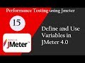 JMeter 4.0: Create and Use Variables in JMeter