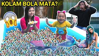 KAGET!! PUTRI DUYUNG BERENANG DIKOLAM BOLA MATA? | Mikael TubeHD