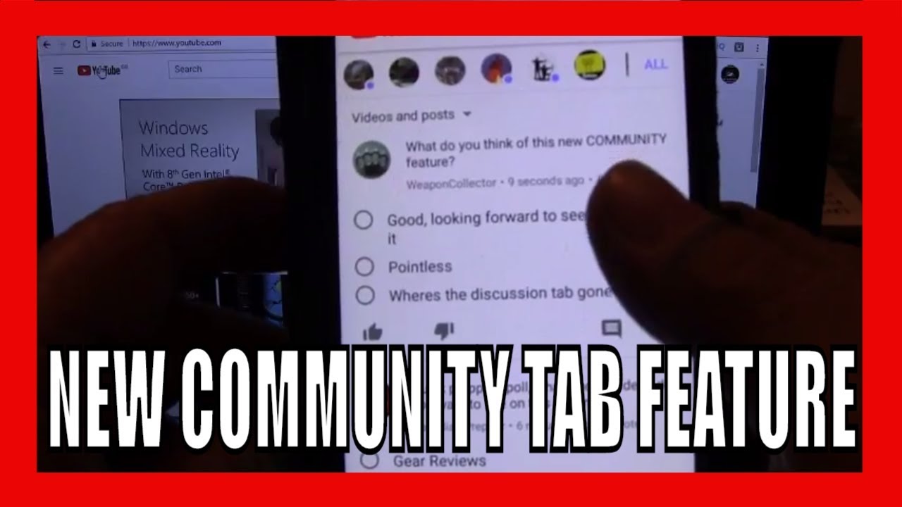 New Community Tab Feature On Youtube Youtube