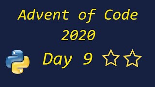 Advent of Code 2020 Day 9 - using Python