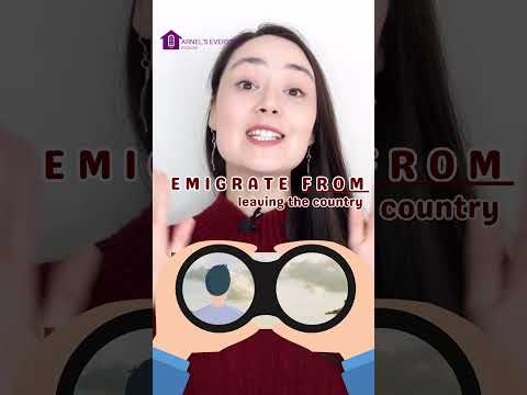 What is the verb of emigration?