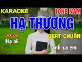 ✔HẠ THƯƠNG Karaoke Nhạc Sống Tone Nam ► Tình Trần Organ