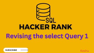 #1 Revising the select Query 1 || HackerRank SQL Solution || Hackerrank solutions