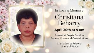 Christiana Beharry (Funeral at Boysie Boodoo Funeral Home and Crematorium)