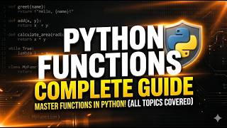Python Functions Complete Guide for Beginners 🐍 | Lambda, Args, Kwargs, Recursion & More!