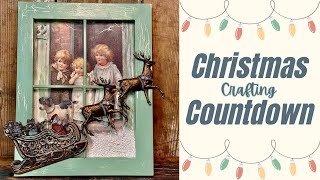 Diy Christmas Countdown Faux Window with Decoupage and IOD Moulds Christmas 2024