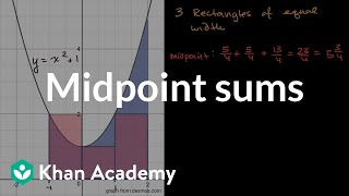 Midpoint sums | Accumulation and Riemann sums | AP Calculus AB | Khan Academy