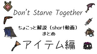 【Don't Starve Together】初心者向けちょこっと解説総集編 アイテム編【ドンスタ】