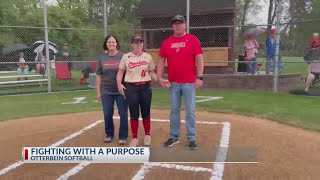 A special senior day for Otterbein softball player as her mother, an Otterbein professor, fights rar