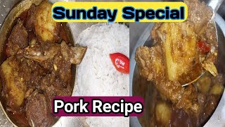 Pork Curry Recipe//Sunday Special//গাহৰি মাংস থলুৱা পদ্ধতিৰে//#daily //#Gayetrivlogs