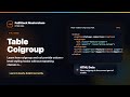 HTML Table Colgroup - HTML Data Foundation | FullStack Masterclass HTML Course