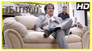 Kabali Tamil Movie | Rajini mass dialogue to Winston Chao | Kalaiyarasan | Dhansika