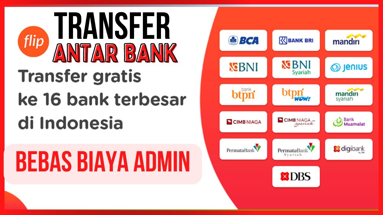 Cara Transfer Antar Bank Pakai FLIP Tanpa Biaya Admin - YouTube