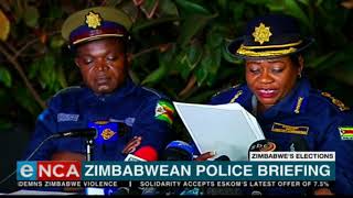 Zimbabwean police brief the media