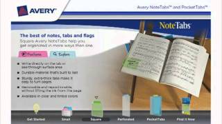 Organizing with Avery NoteTabs and PocketTabs
