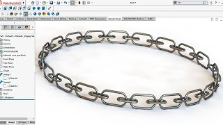 ✅ Solidworks Advanced Modelling tutorial | Complex Chain Model