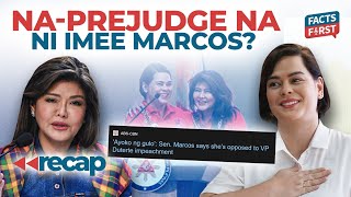 Imee Marcos, nagsalita na tungkol sa Sara Duterte impeachment