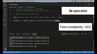 Dictionary operations/ built in functions