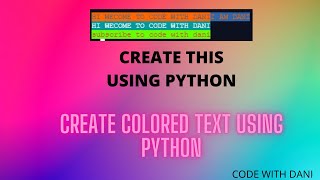 Create Colored Text using Python
