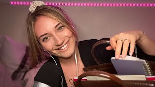 ASMR 📚 Rentrée scolaire bruit papeterie - tapping et chuchottement