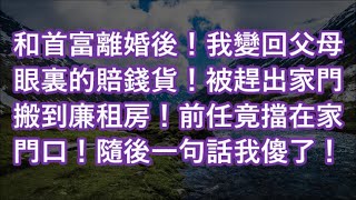 和首富離婚後！我變回父母眼裏的賠錢貨！被趕出家門搬到廉租房！前任竟擋在家門口！隨後一句話我傻了！