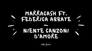 marracash ft. federica abbate - niente canzoni d'amore (lyrics)