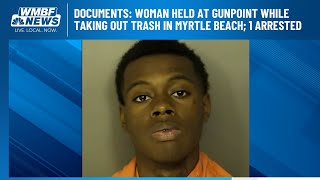 Documents: Woman held at gunpoint while taking out trash in Myrtle Beach; 1 arrested