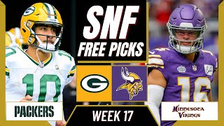 Sunday Night Football Picks (NFL Week 17) SNF PACKERS vs. VIKINGS | SNF Parlay Picks