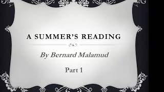 A summer's Reading part 1