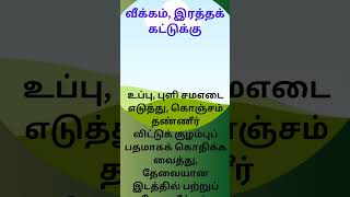 வீட்டு வைத்திய குறிப்புகள்I வீக்கம், இரத்தக் கட்டுக்குIஉப்பு, புளி