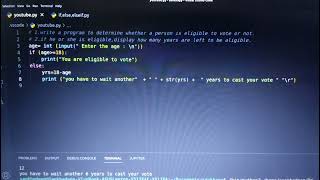 Eligible for vote in Python programming