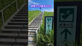 避難丘　仙台市若林区藤塚地区　#丘 　貞山運河　大平洋　名取川