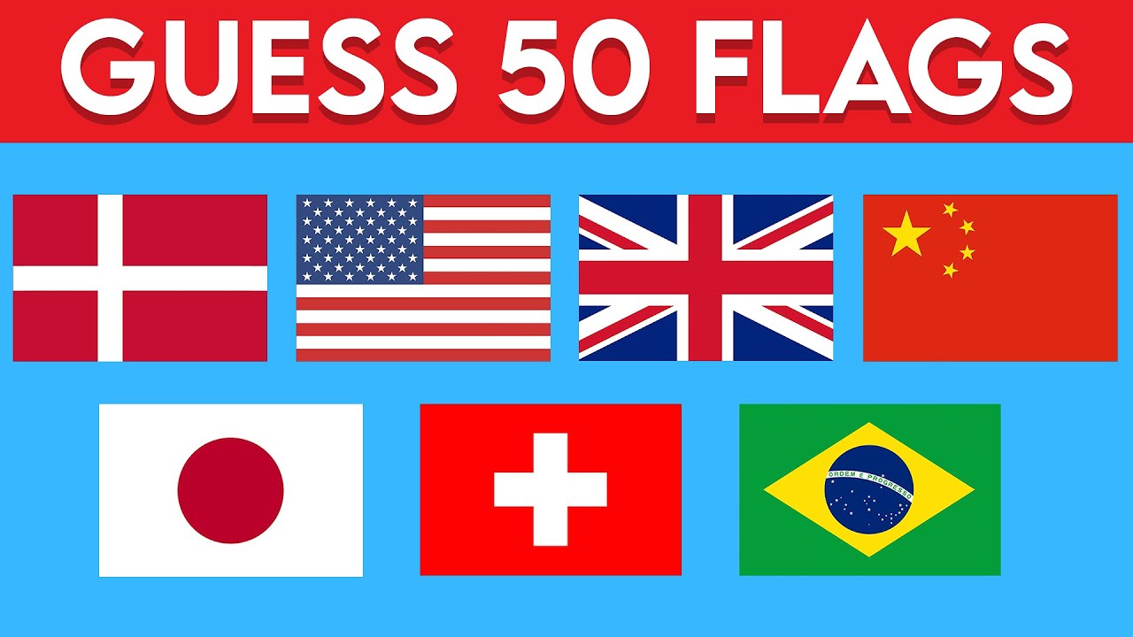 Guess The Flags | 50 Flags Quiz - YouTube