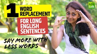 ☝️ Word Replacement For Long English Sentences In Daily Conversations | Advanced English Vocabulary