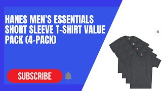 Hanes Men's Essentials Short Sleeve T-shirt Value Pack (4-pack)