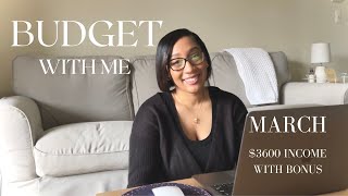 BUDGET WITH ME | $3600 INCOME WITH BONUS | paycheck to paycheck | zero-based budget