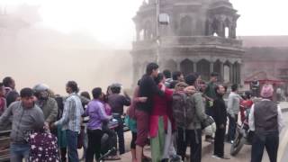 Inside the big Earthquake in Kathmandu Nepal, Patan Durbar Square (25.04.2015)