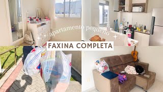 FAXINA NO APARTAMENTO PEQUENO | organizando e limpando banheiro, cozinha \u0026 quartos para semana ✨🫧