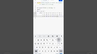 Python program to count the number of vowels in the string #shorts #short #subscribe #shortsfeed
