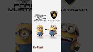 Lamborghini Aventador VS Ford Mustang Tiktok Compilation minions style#shorts #l