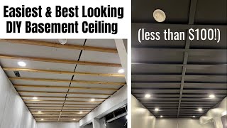 Finishing Basement #11: DIY Accessible Ceiling | Drop Ceiling Idea | CHEAP, EASY, FAST & LOOKS GREAT