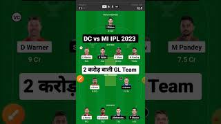 dc vs mi dream11 prediction 2023.dc vs mi dream11 team.del vs mum dream11.delhi vs mumbai ipl 2023