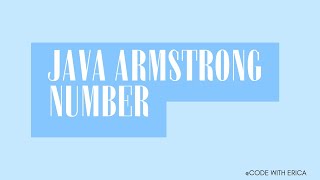 Java program to check the given number is an Armstrong number.