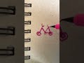 Easy rules to draw a bicycle 🚲 #art #drawing #howtodraw #draw #easydrawing #satisfying #easydraw