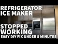 Ice Maker Not Making Ice - Ice Maker Stopped Making Ice Easy Fix on Any Brand Refrigerator