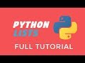 Python Lists Tutorial | Datasets in Python