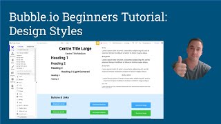 Bubble.io Beginners Tutorial: Setting A Web Apps Design Styles