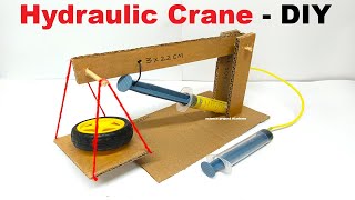 hydraulic crane working model for science project exhibition - diy - science project academy